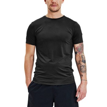 Bread & Boxers Bread and Boxers Active Crew Neck Sort polyester Large Herre