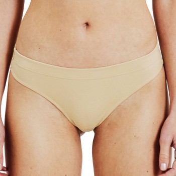 Bread & Boxers Bread and Boxers Cotton Thong Trusser 2P Beige økologisk bomuld Medium Dame