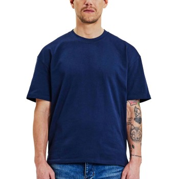Bread & Boxers Bread and Boxers Heavy Tee T-Shirt Marineblå økologisk bomuld Medium Herre
