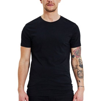 Bread & Boxers Bread and Boxers Lightweight Crew Neck Tee 2P Sort økologisk bomuld X-Large Herre
