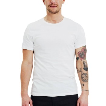 Bread & Boxers Bread and Boxers Lightweight Crew Neck Tee 2P Hvid økologisk bomuld X-Large Herre