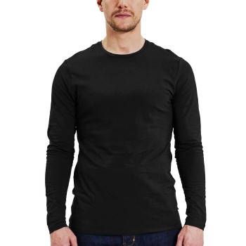 Bread & Boxers Bread and Boxers Long Sleeve Crew Neck Sort økologisk bomuld X-Large Herre