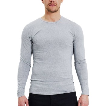 Bread & Boxers Bread and Boxers Long Sleeve Crew Neck Grå økologisk bomuld Small Herre