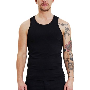 Bread & Boxers Bread and Boxers Men Tanks 2P Sort økologisk bomuld Small Herre