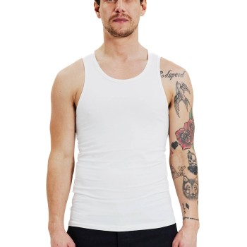 Bread & Boxers Bread and Boxers Men Tanks 2P Hvid økologisk bomuld Small Herre
