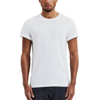 Bread & Boxers Bread and Boxers Roll-Up Tee Hvid økologisk bomuld X-Small Herre