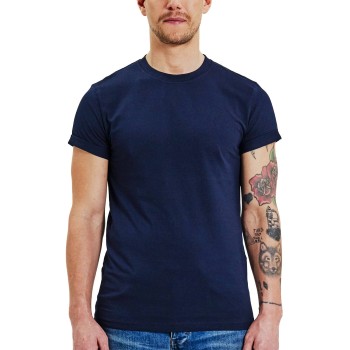 Bread & Boxers Bread and Boxers Roll-Up Tee Marineblå økologisk bomuld X-Small Herre