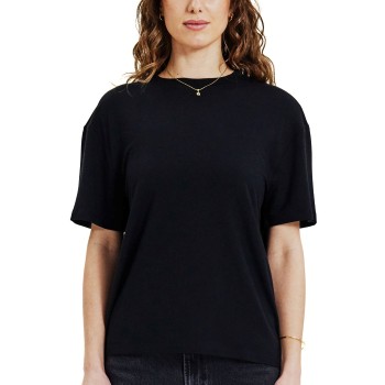 Bread & Boxers Bread and Boxers Soft Fiber T Shirt Sort viskose X-Large Dame