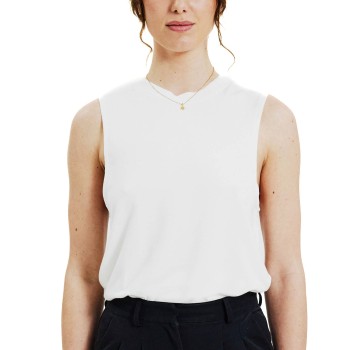 Bread & Boxers Bread and Boxers Soft Fiber Tank Top Hvid viskose X-Large Dame