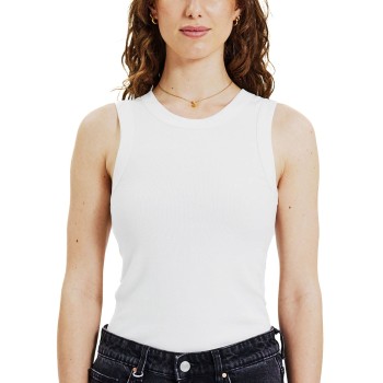 Bread & Boxers Bread and Boxers Tank Crew Neck Ribbed Hvid økologisk bomuld X-Large Dame