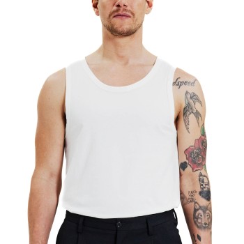 Bread & Boxers Bread and Boxers Tank Relaxed Hvid økologisk bomuld Large Herre