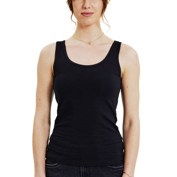 Bread & Boxers Bread and Boxers Tank Woman Sort økologisk bomuld X-Small Dame