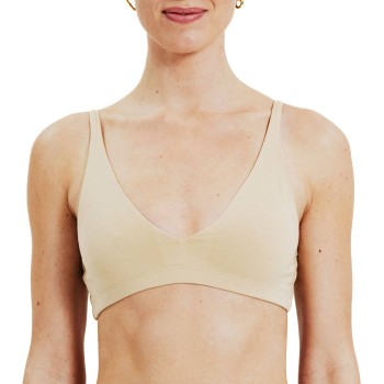 Bread & Boxers Bread and Boxers Triangle Bra BH Beige økologisk bomuld X-Large Dame