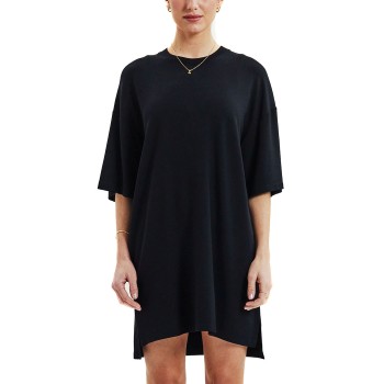Bread & Boxers Bread and Boxers T-Shirt Dress Sort viskose Large Dame