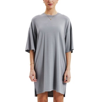 Bread & Boxers Bread and Boxers T-Shirt Dress Grå viskose Medium Dame