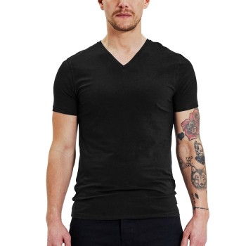 Bread & Boxers Bread and Boxers V-Neck Sort økologisk bomuld Large Herre