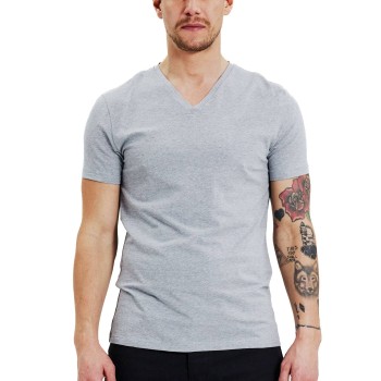 Bread & Boxers Bread and Boxers V-Neck Grå økologisk bomuld X-Large Herre