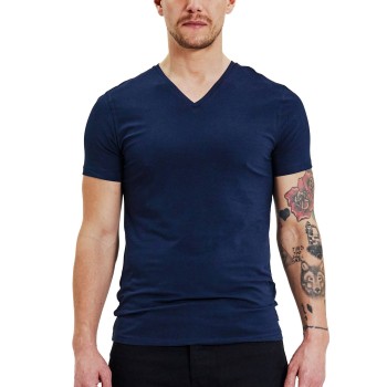 Bread & Boxers Bread and Boxers V-Neck Mørkblå økologisk bomuld Medium Herre
