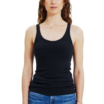 Bread & Boxers Bread and Boxers Women Ribbed Tank Top Sort bomuld Large Dame