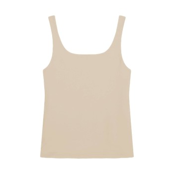 Bread & Boxers Bread and Boxers Women Tank Top With Scoop Back Beige økologisk bomuld Small Dame