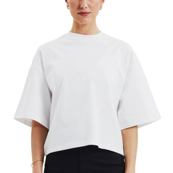 Bread & Boxers Bread and Boxers Womens Heavy Tee Hvid økologisk bomuld Large Dame