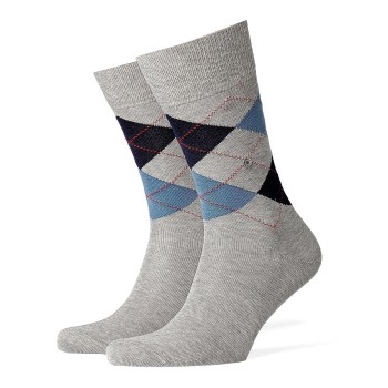Burlington Strømper Manchester Mercerised Cotton Sock Blå Mønster Str 46/50 Herre