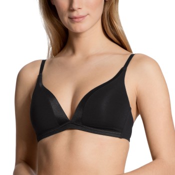 Calida BH Cate Triangle Soft-Bra Sort bomuld C 80 Dame