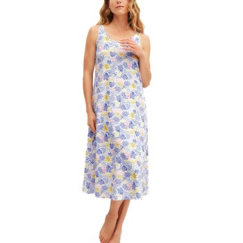 Calida Coastal Dreams Nightdress Hvid/Blå bomuld Large Dame