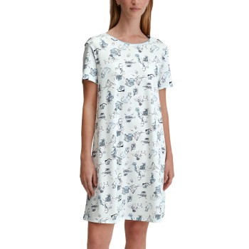 Calida Coastal Dreams Sleepshirt Blå Mønster bomuld Small Dame