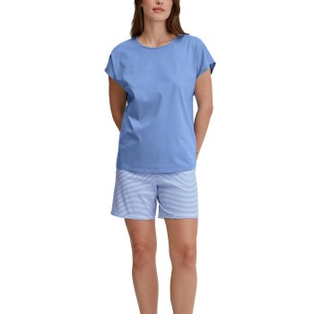Calida Lovely Nights Short Pyjama Lyseblå bomuld X-Large Dame