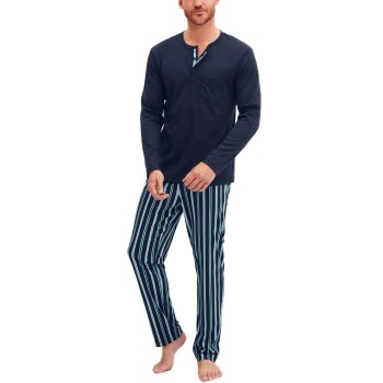 Calida Relax Choice Long Sleeve Pyjama Marineblå bomuld X-Large Herre