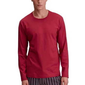 Calida Remix Basic Sleep Long Sleeve Shirt Rød bomuld Medium Herre