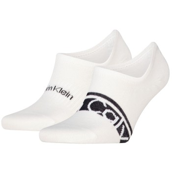Calvin Klein Strømper 2P Cotton Logo Stripe Footie Socks Hvid One Size Herre