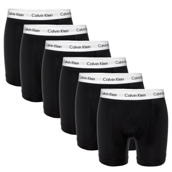 Calvin Klein 6P Cotton Stretch Boxer Brief Sort bomuld Medium Herre