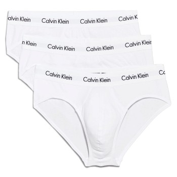Calvin Klein 3P Cotton Stretch Hip Brief Hvid bomuld Large Herre