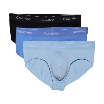 Calvin Klein 3P Icon Cotton Briefs Sort/Blå bomuld Small Herre