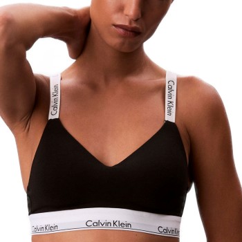 Calvin Klein BH Icon Cotton Modal Classic Bralette Sort Large Dame