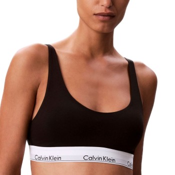 Calvin Klein BH Icon Cotton Modal Lined Bralette Sort Large Dame
