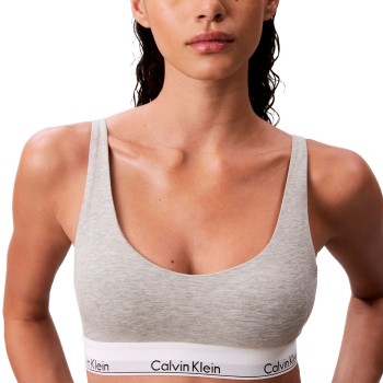 Calvin Klein BH Icon Cotton Modal Lined Bralette Lysegrå Small Dame