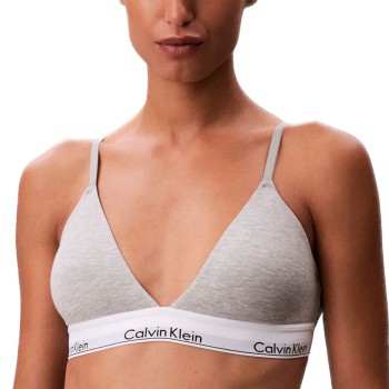 Calvin Klein BH Icon Cotton Modal Triangle Bralette Lysegrå X-Small Dame