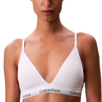 Calvin Klein BH Icon Cotton Modal Triangle Bralette Hvid Large Dame