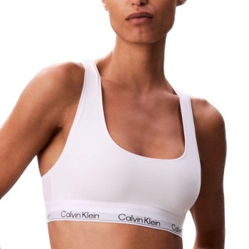 Calvin Klein BH Icon Cotton Modal Unlimited Bralette Hvid Large Dame