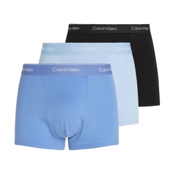 Calvin Klein 3P Icon Cotton Relaxed Fit Trunks Sort/Blå bomuld Small Herre