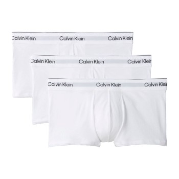 Calvin Klein 3P Icon Cotton Stretch Low Rise Trunk Hvid bomuld Small Herre