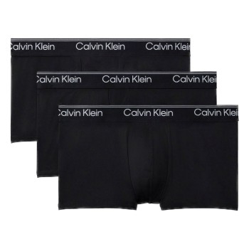 Calvin Klein 3P Microfibre Stretch Low Rise Trunks Sort polyester Large Herre