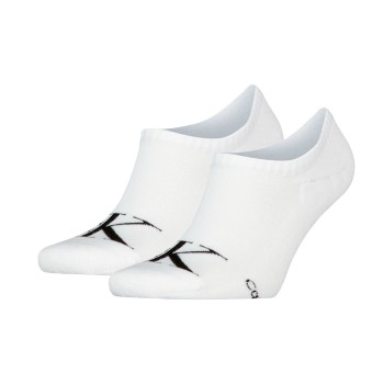 Calvin Klein Strømper 2P Monogram High Cut Footie Socks Hvid Str 39/42 Herre
