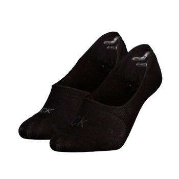 Calvin Klein Strømper 2P Shiny Logo Mid Cut Footie Socks Sort Str 39/42 Dame