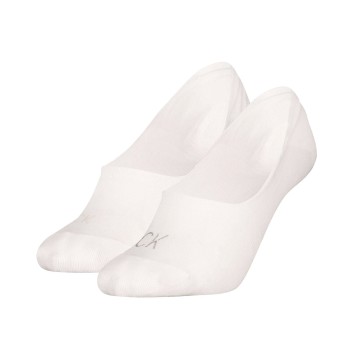 Calvin Klein Strømper 2P Shiny Logo Mid Cut Footie Socks Hvid Str 39/42 Dame