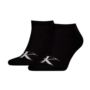 Calvin Klein Strømper 2P Sneaker Monogram Socks Sort Str 39/42 Herre