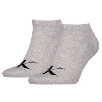Calvin Klein Strømper 2P Sneaker Monogram Socks Grå Str 43/46 Herre